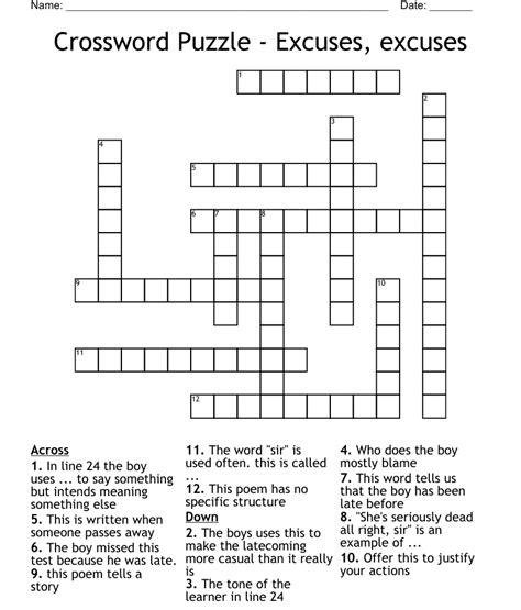 We think the likely answer to this clue is KNEED. . Weak excuse crossword